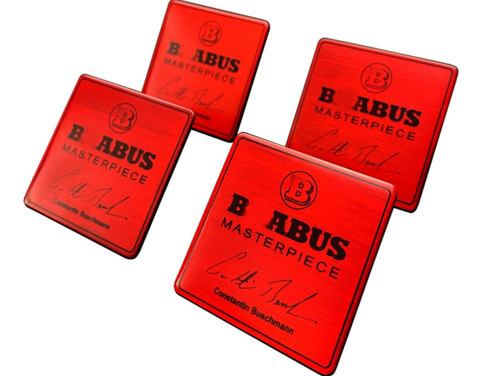 Brabus Red Masterpiece Seat Metal Emblems Set 4 pcs Mercedes-Benz W463A G-Class